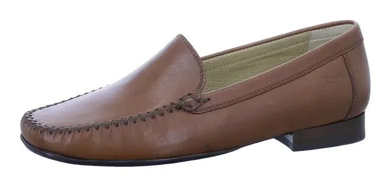 Brauner Slipper aus Glattleder