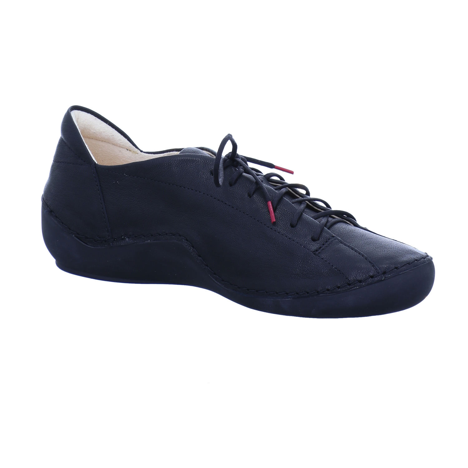 Think Slipper Modell Kapsl schwarz kombi Gummizug rote Sohle /& THINK Papiertüte